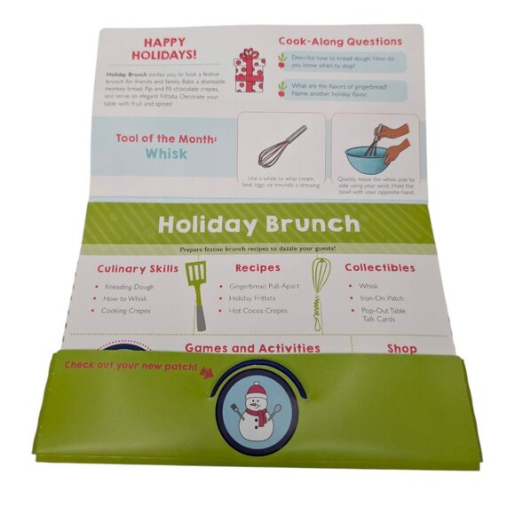 Raddish Kids Holiday Brunch Whisk Multicolor Silicon Steel Recipes Patch - Picture 3 of 8